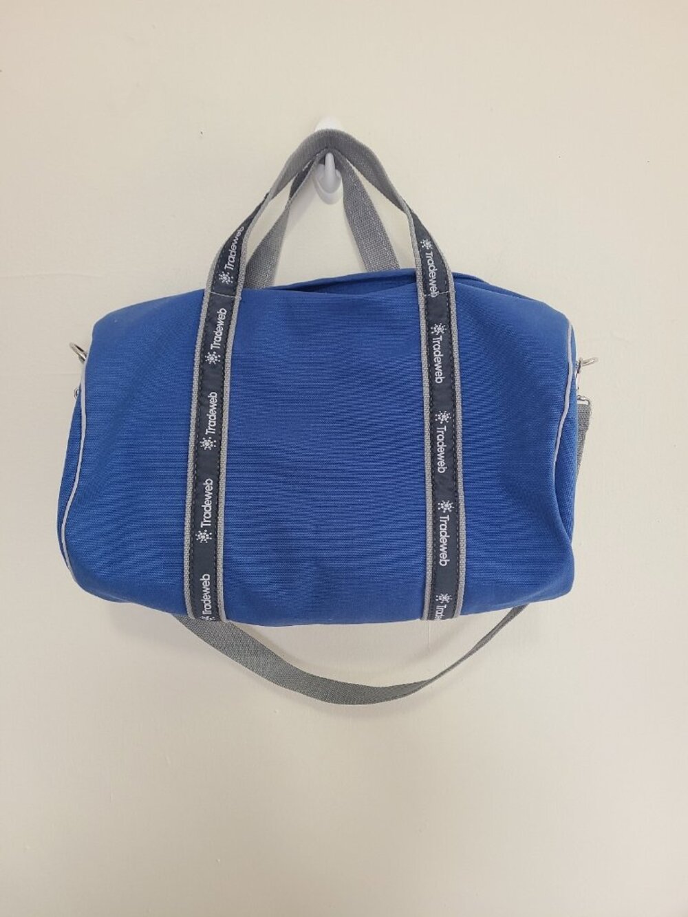 Scarborough & Tweed Canvas Duffle Banker Bag Blue Made in USA Tradeweb